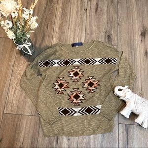Tan Aztec Sweater